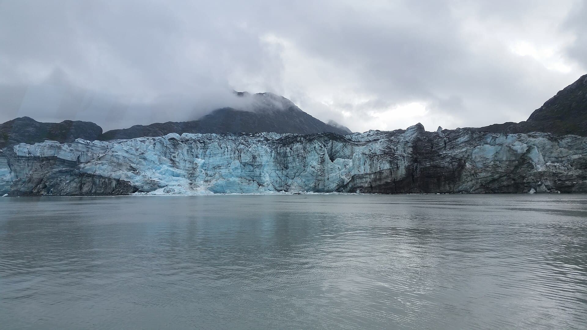The blue face of Lamplugh Glacier